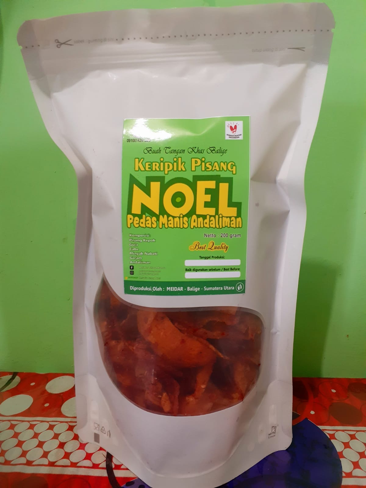 Keripik Pisang Varian Pedas Manis Andaliman